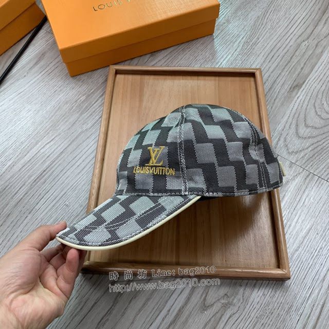 LV新品男士帽子 路易威登波紋鴨舌帽棒球帽  mm1343
